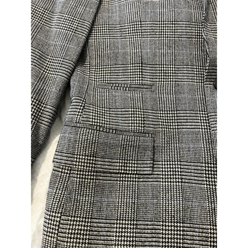 J.Crew Ludlow Blazer British Moon Fabric Jacket Glen Plaid Prince Of Wales 36R